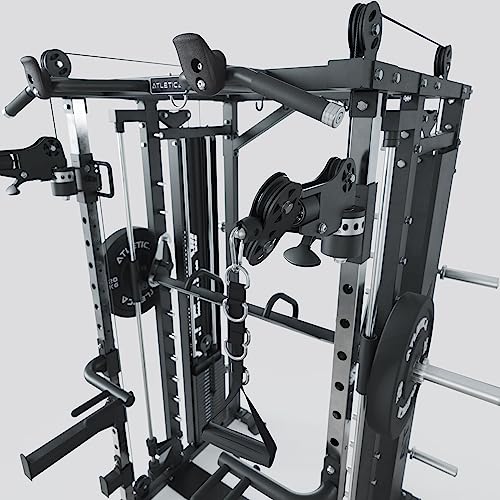 Atletica Fortress | Smith Maschine & 360° Flex-Cross System | Kraftstation mit 180kg Steckgewichte | Studio Einsatz möglich | Beinpresse-Option – Bild 4