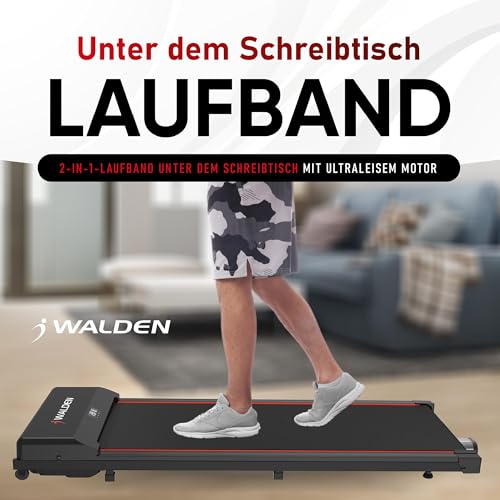 Laufband Walking Pad Gewicht 100 kg 0.75 PS 1-6km/h Ultraflach Walking Pad Unter dem Schreibtisch – Bild 3